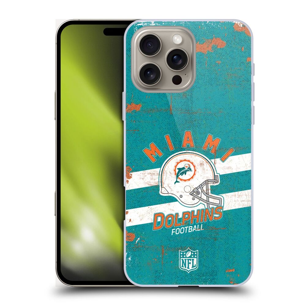 MIAMI DOLPHINS(NFL) マイアミドルフィンズ  マイアミドルフィンズ - Helmet Distressed ハード case / Apple iPhoneケース 【公式 / オフィシャル】